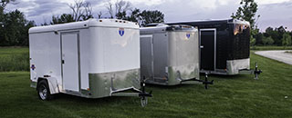 We manufacture a variety of enclosed cargo trailers. From 4 feet to 8.5 feet wide.